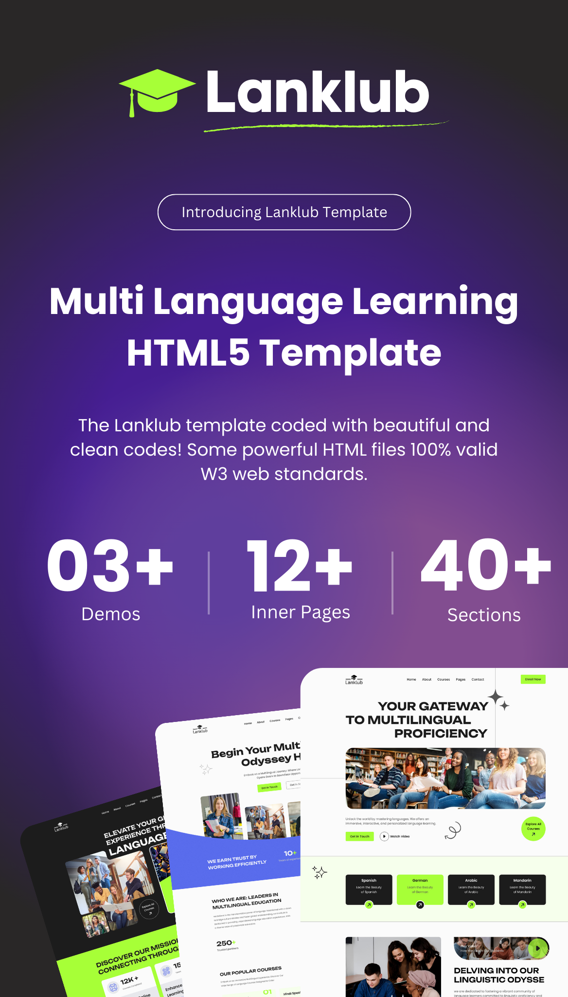 Lanklub - Multi Language Learning HTML Template - 2